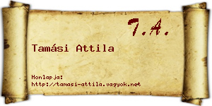 Tamási Attila névjegykártya